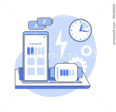 Charging station isolated cartoon vector illustrations. Charging station isolated cartoon vector illustrations. 98288992