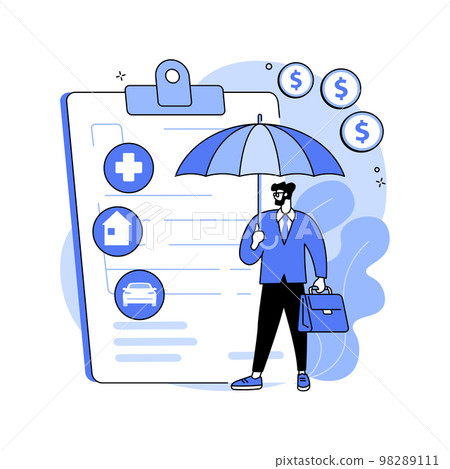 Insurance broker abstract concept vector illustration. Insurance broker abstract concept vector illustration. 98289111