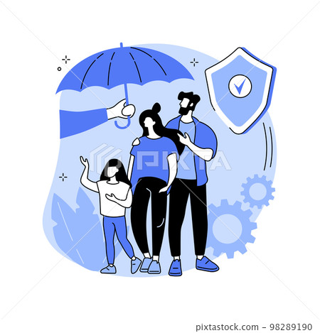 Social insurance abstract concept vector illustration. 98289190