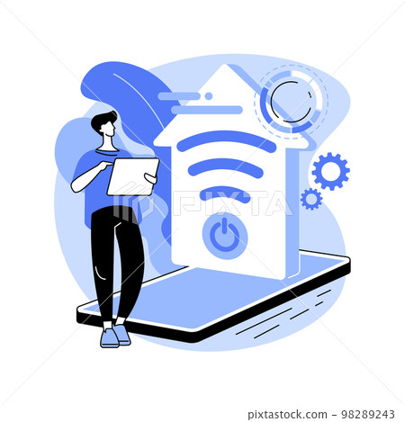 Smart home 2.0 abstract concept vector illustration. 98289243