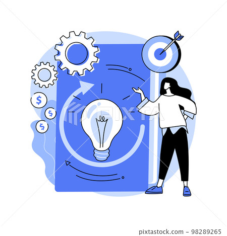 Project life cycle abstract concept vector illustration. 98289265