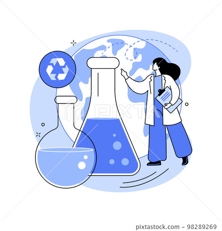 Chemical recycling abstract concept vector illustration. 98289269