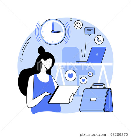 Procrastination abstract concept vector illustration. Procrastination abstract concept vector illustration. 98289270