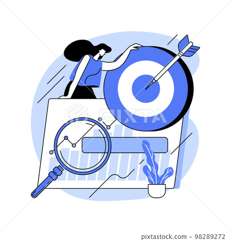 Data driven marketing abstract concept vector illustration. 98289272