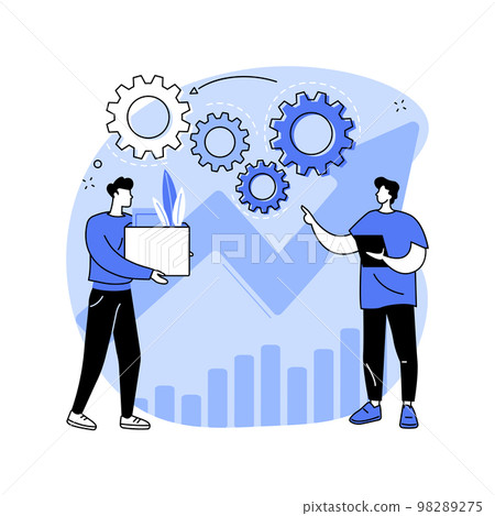 Displaced workers abstract concept vector illustration. 98289275