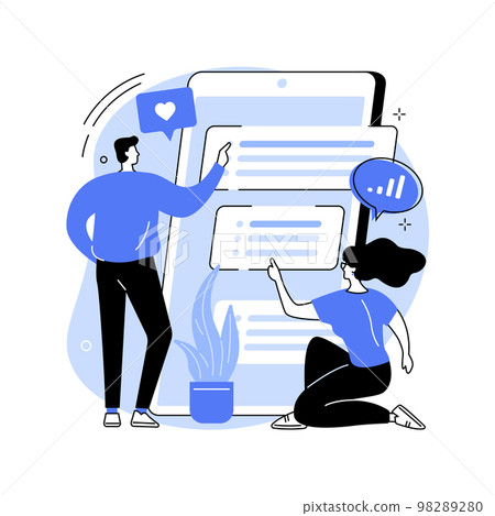 Online survey abstract concept vector illustration. Online survey abstract concept vector illustration. 98289280