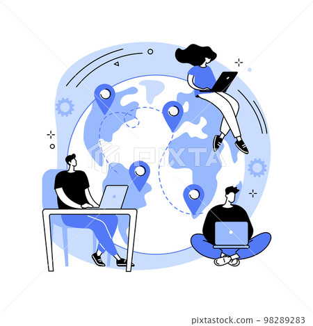 Outsourcing abstract concept vector illustration. Outsourcing abstract concept vector illustration. 98289283