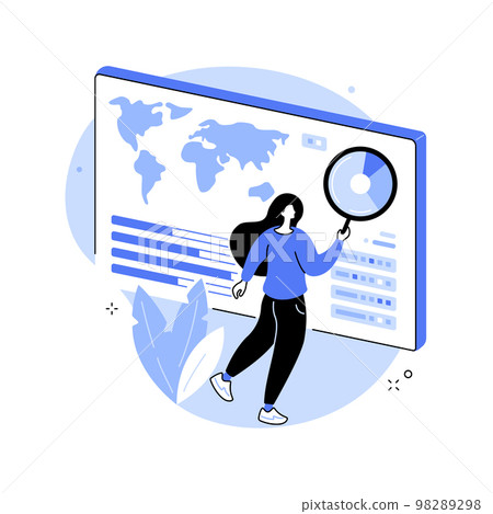 Big data visualization abstract concept vector illustration. 98289298