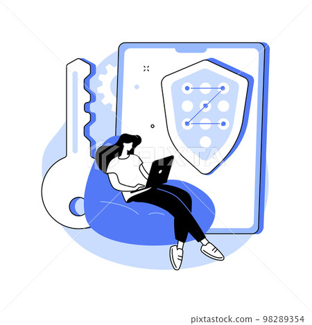 Secure web traffic abstract concept vector illustration. Secure web traffic abstract concept vector illustration. 98289354