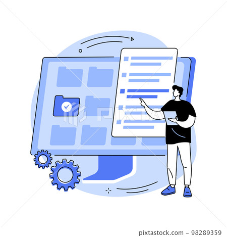 Records management abstract concept vector illustration. 98289359