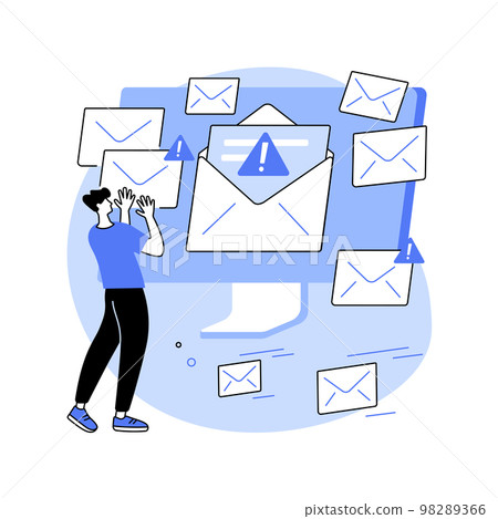 Spam abstract concept vector illustration. 98289366