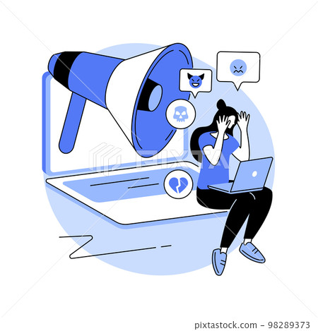Internet shaming abstract concept vector illustration. 98289373