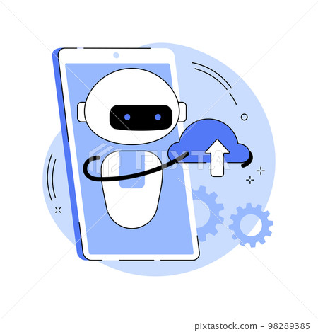 Cloud robotics abstract concept vector illustration. 98289385