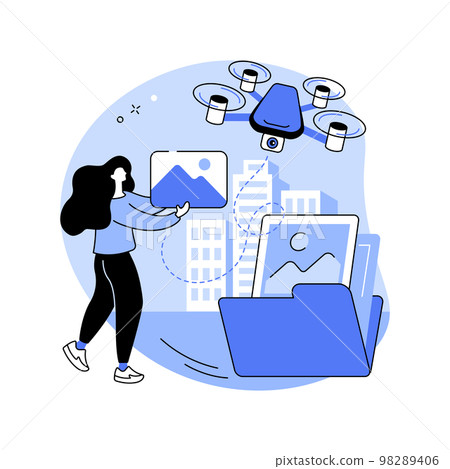 Aerial photography abstract concept vector illustration. 98289406