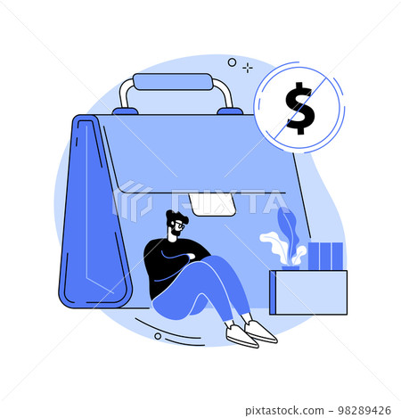 Unemployment abstract concept vector illustration. 98289426