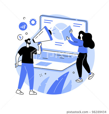 Digital marketing strategy abstract concept vector illustration. 98289434