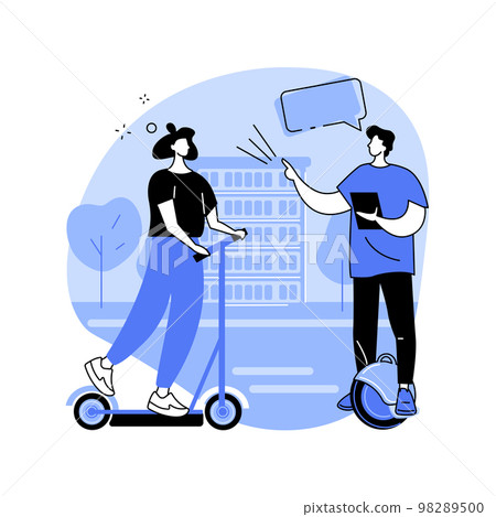 Urban electric transport abstract concept vector illustration. Urban electric transport abstract concept vector illustration. 98289500