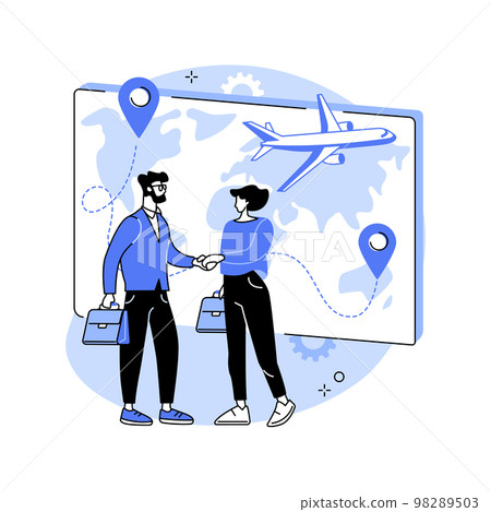 Expat work abstract concept vector illustration. 98289503