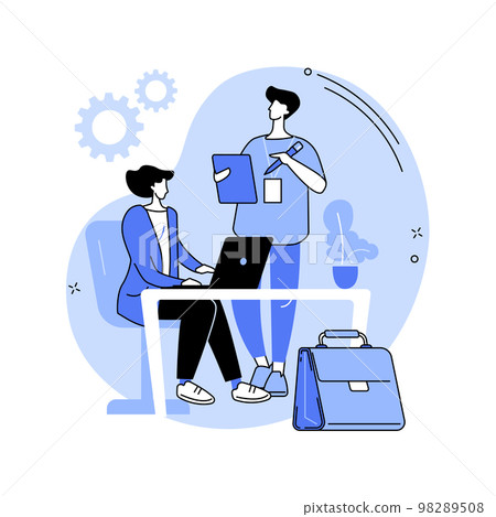 Internship abstract concept vector illustration. 98289508