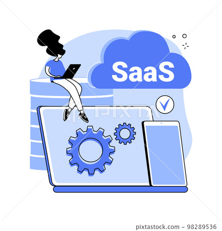 SaaS technology abstract concept vector illustration. 98289536