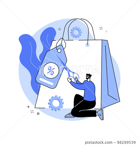Retail markdown abstract concept vector illustration. 98289539