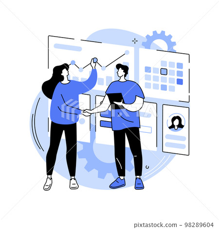 Customer relationship management abstract concept vector illustration. 98289604