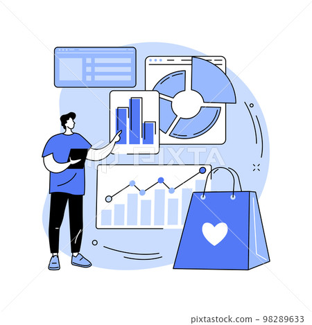 Market research studies abstract concept vector illustration. 98289633