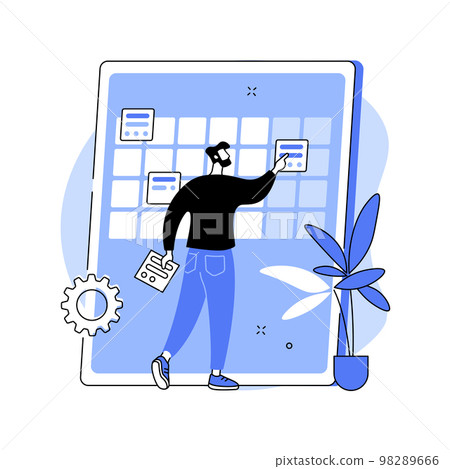 Time management abstract concept vector illustration. Time management abstract concept vector illustration. 98289666