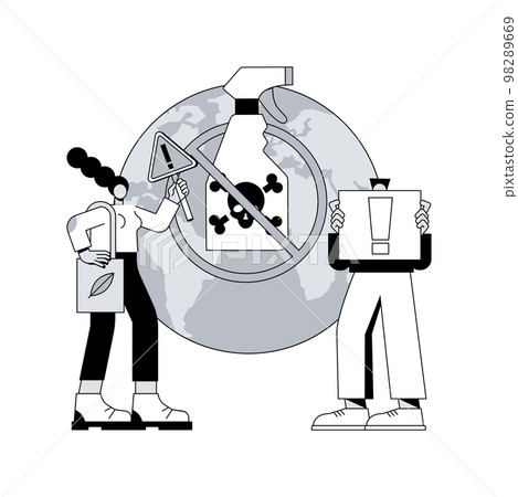 Herbicide ban abstract concept vector illustration. 98289669