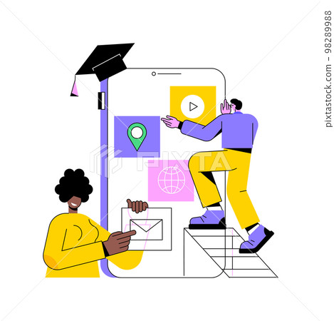 Mobile app development courses abstract concept vector illustration. Mobile app development courses abstract concept vector illustration. 98289988