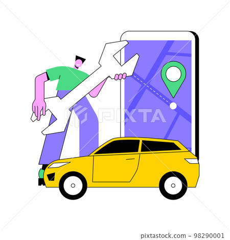 Roadside service abstract concept vector illustration. 98290001