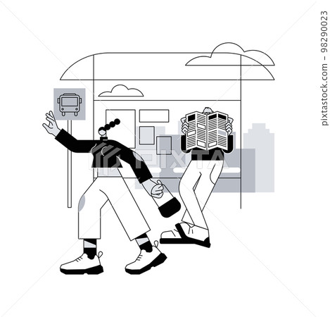 Bus station abstract concept vector illustration. 98290023