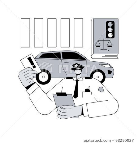 Traffic laws abstract concept vector illustration. Traffic laws abstract concept vector illustration. 98290027