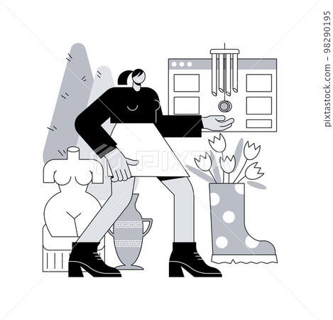 Garden ornaments abstract concept vector illustration. Garden ornaments abstract concept vector illustration. 98290195