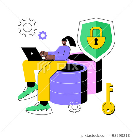 Cyber security data protection abstract concept vector illustration. Cyber security data protection abstract concept vector illustration. 98290218