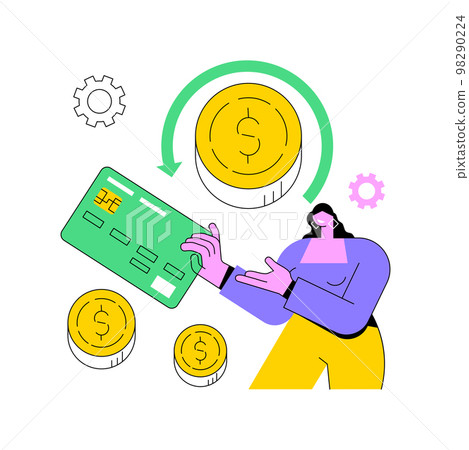 Chargeback abstract concept vector illustration. 98290224