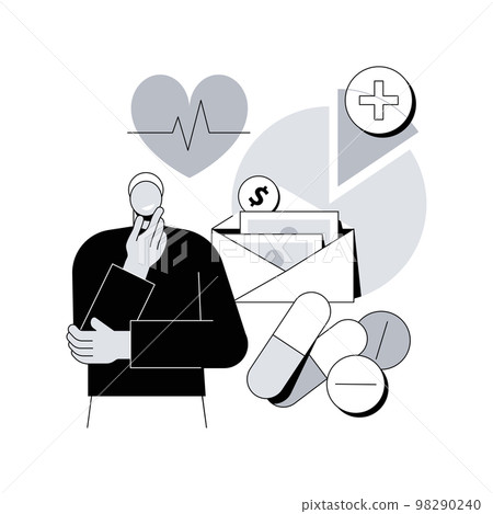 Healthcare expenses of retirees abstract concept vector illustration. Healthcare expenses of retirees abstract concept vector illustration. 98290240