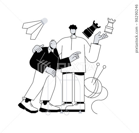 Activities for seniors abstract concept vector illustration. 98290246
