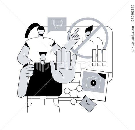 Cancel culture abstract concept vector illustration. 98290322