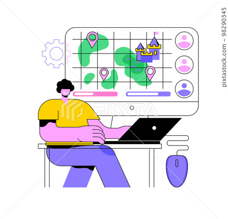 Strategy online games abstract concept vector illustration. Strategy online games abstract concept vector illustration. 98290345