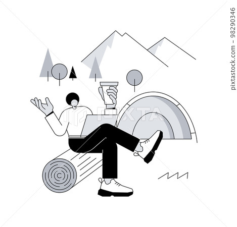 Downshifting abstract concept vector illustration. Downshifting abstract concept vector illustration. 98290346