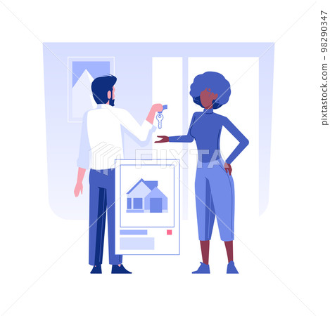 Leasing service isolated concept vector illustration. Leasing service isolated concept vector illustration. 98290347