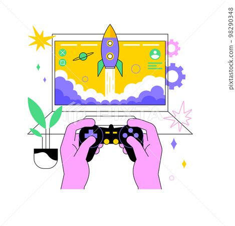 Action game abstract concept vector illustration. Action game abstract concept vector illustration. 98290348