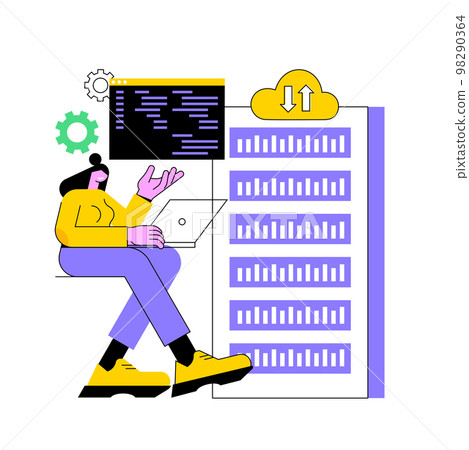 Big data developer abstract concept vector illustration. 98290364
