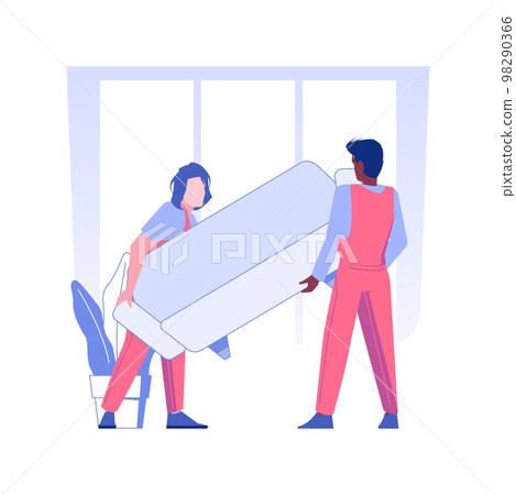 Furniture placing isolated concept vector illustration. 98290366