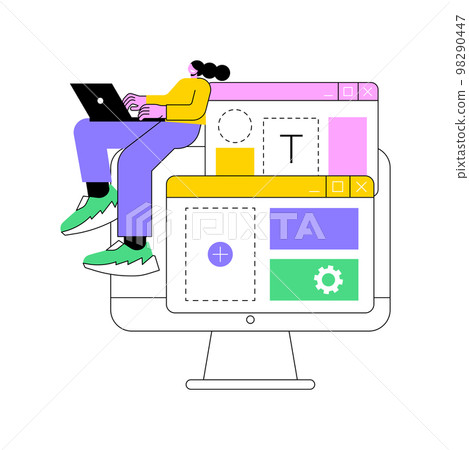 Website template abstract concept vector illustration. Website template abstract concept vector illustration. 98290447