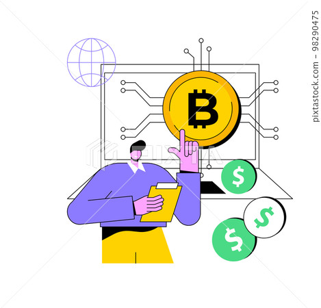 Digital currency abstract concept vector illustration. Digital currency abstract concept vector illustration. 98290475