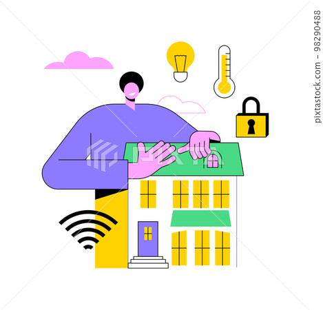 Smart home 2.0 abstract concept vector illustration. 98290488