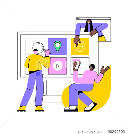 SmartTV applications abstract concept vector illustration. SmartTV applications abstract concept vector illustration. 98290503