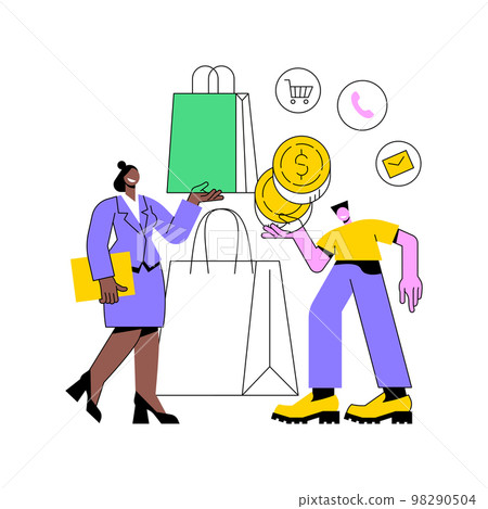 Clienting abstract concept vector illustration. Clienting abstract concept vector illustration. 98290504